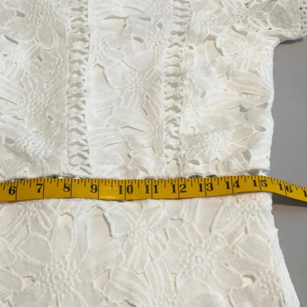 NY Collection Elegant White Lace Evening Gown size S - Picture 9 of 12